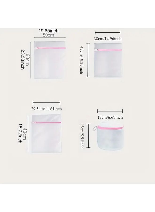 4 Sizes Laundry Mesh Bags With Zipper For Delicate Clothes And Bras - Image 2
